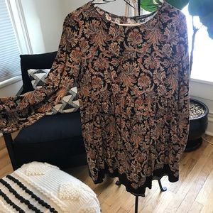 Zara long sleeve swing dress